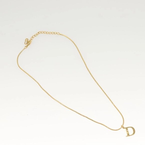 Christian Dior Necklace metal Gold Auth SW950 - Picture 2 of 16
